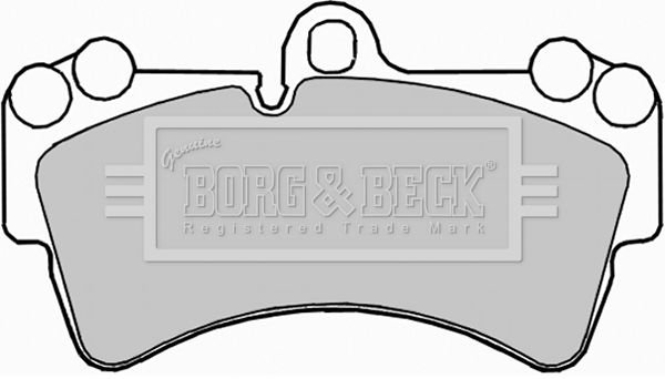 BORG & BECK stabdžių trinkelių rinkinys, diskinis stabdys BBP2236